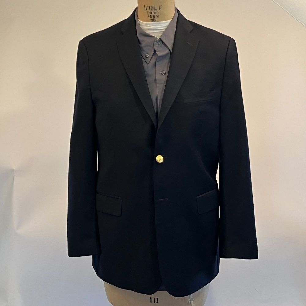 Michael‎ Kors Black Blazer 100% Wool with Gold Buttons Size 20R